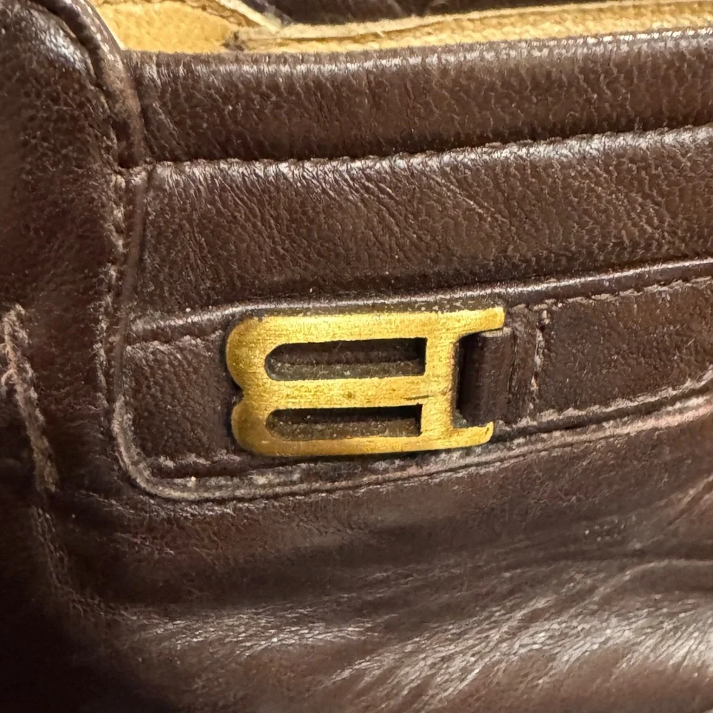 Bally Brown Leather Ankle Rudy Boots with Golden Buckle size 8.5